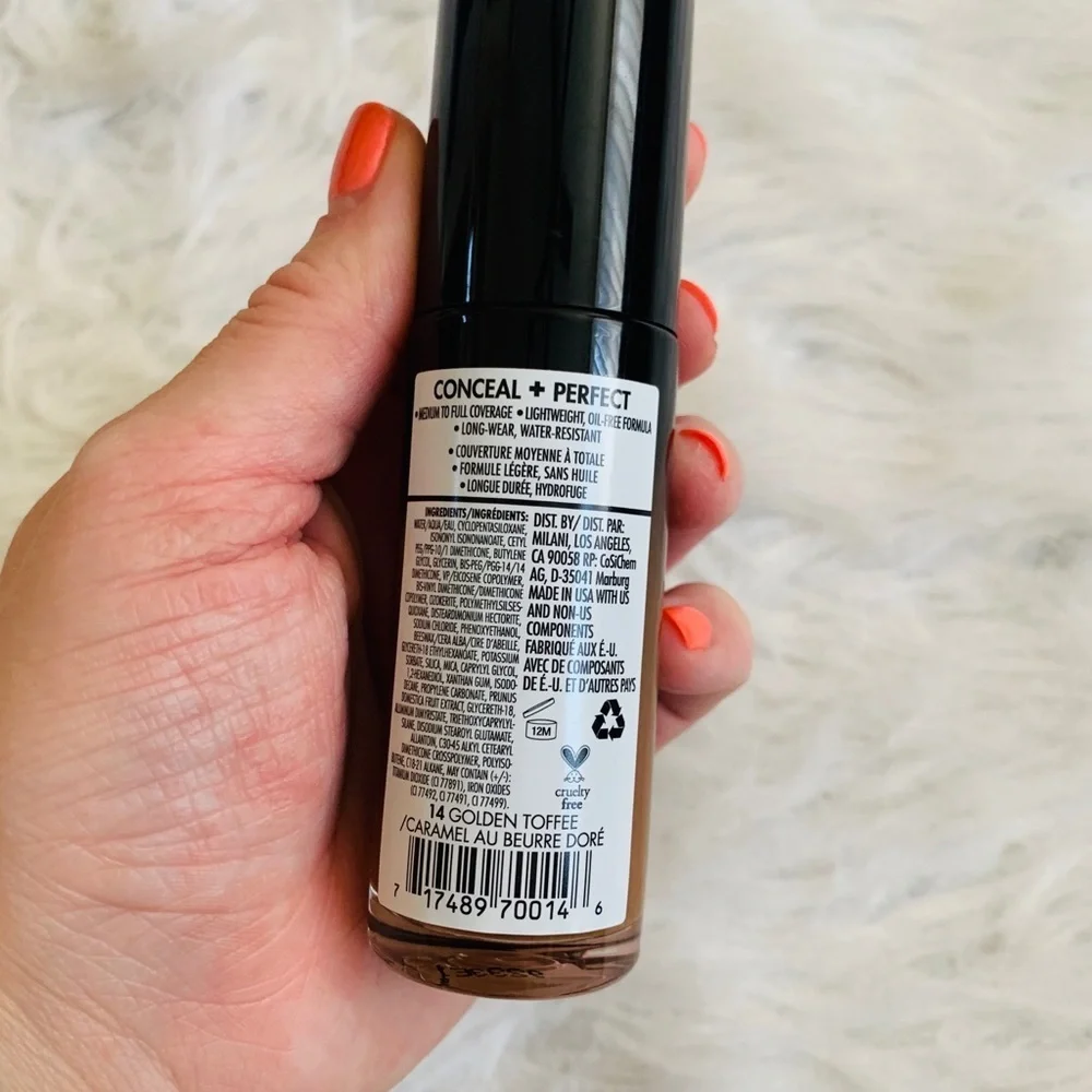 🆕MILANI 2IN1 FOUNDATION+CONCEAL 14 GOLDEN TOFFEE